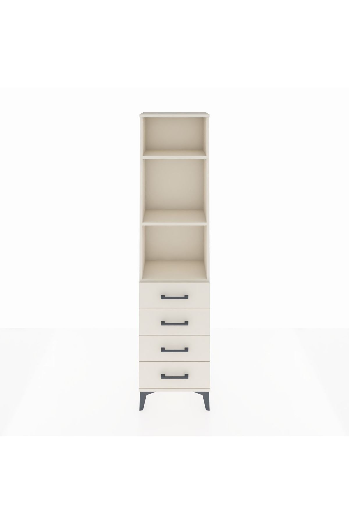 Arges Dolap 3 Raflı 4 Çekmeceli 44x30x182 - S22M036V1A