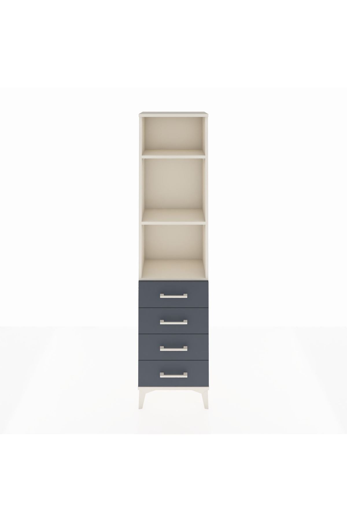 Arges Dolap 3 Raflı 4 Çekmeceli 44x30x182 - S22M036V2A
