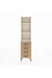 Arges Dolap 3 Raflı 4 Çekmeceli 44x30x182 - S22M036V3A