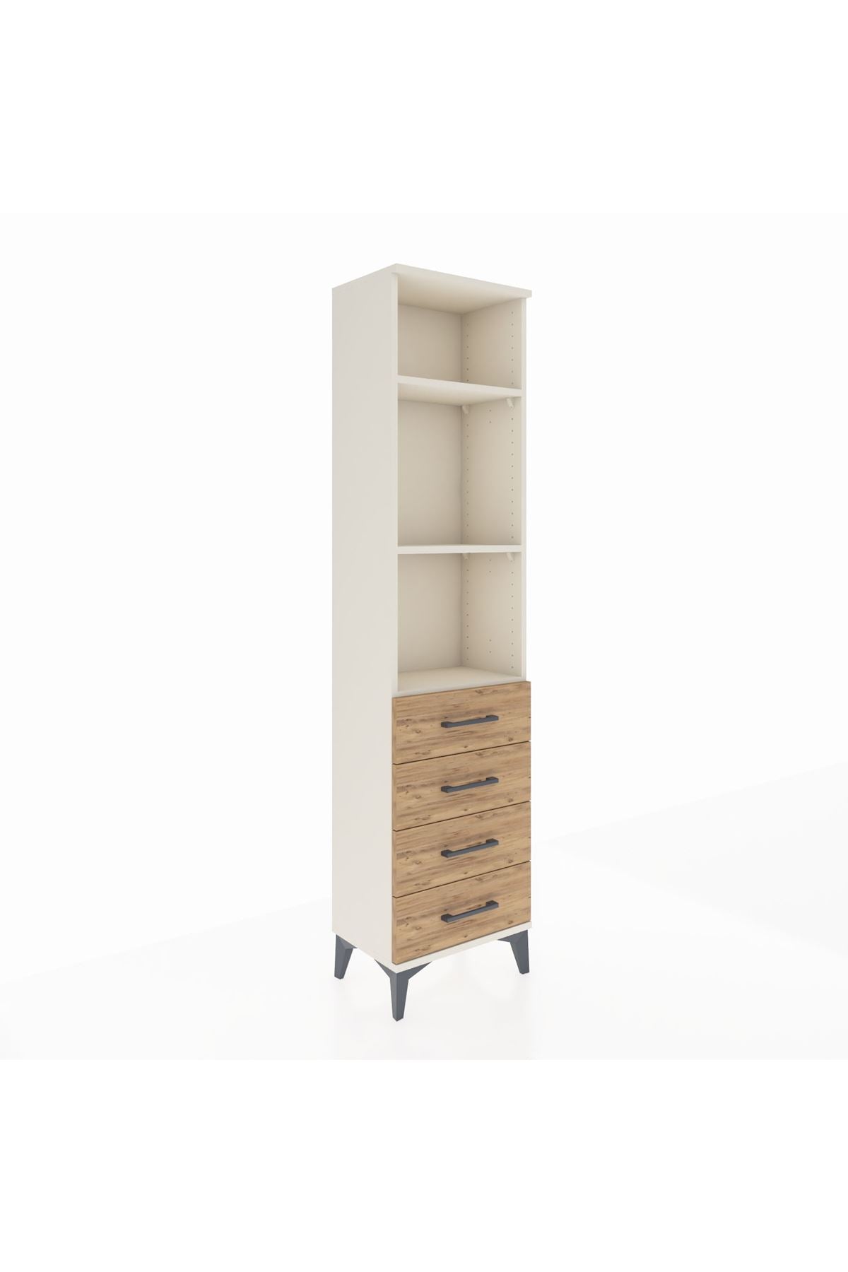 Arges Dolap 3 Raflı 4 Çekmeceli 44x30x182 - S22M036V3A