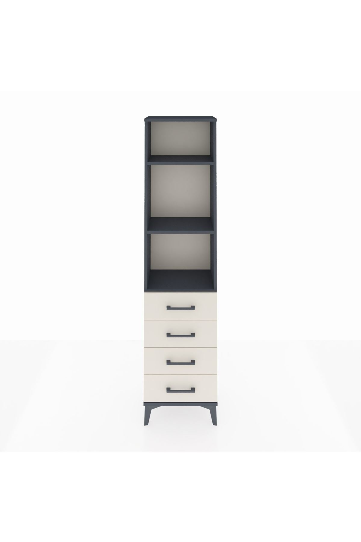 Arges Dolap 3 Raflı 4 Çekmeceli 44x30x182 - S22M036V4A
