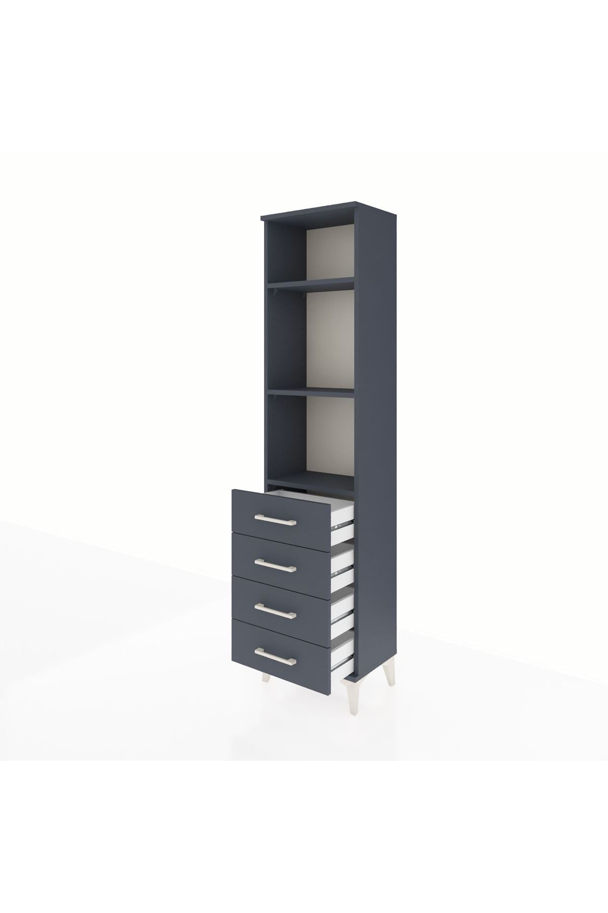 Arges Dolap 3 Raflı 4 Çekmeceli 44x30x182 - S22M036V5A