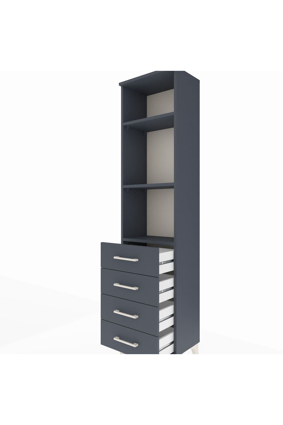 Arges Dolap 3 Raflı 4 Çekmeceli 44x30x182 - S22M036V5A