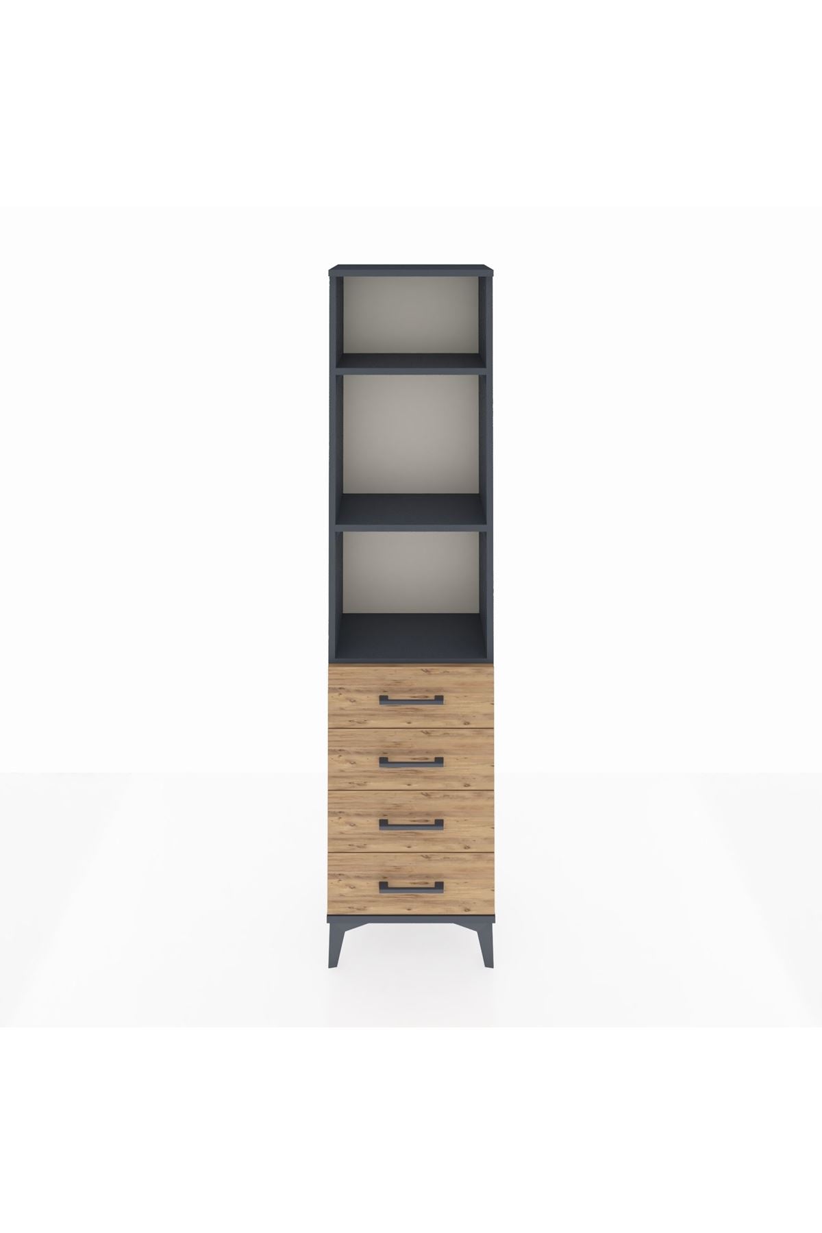 Arges Dolap 3 Raflı 4 Çekmeceli 44x30x182 - S22M036V6A