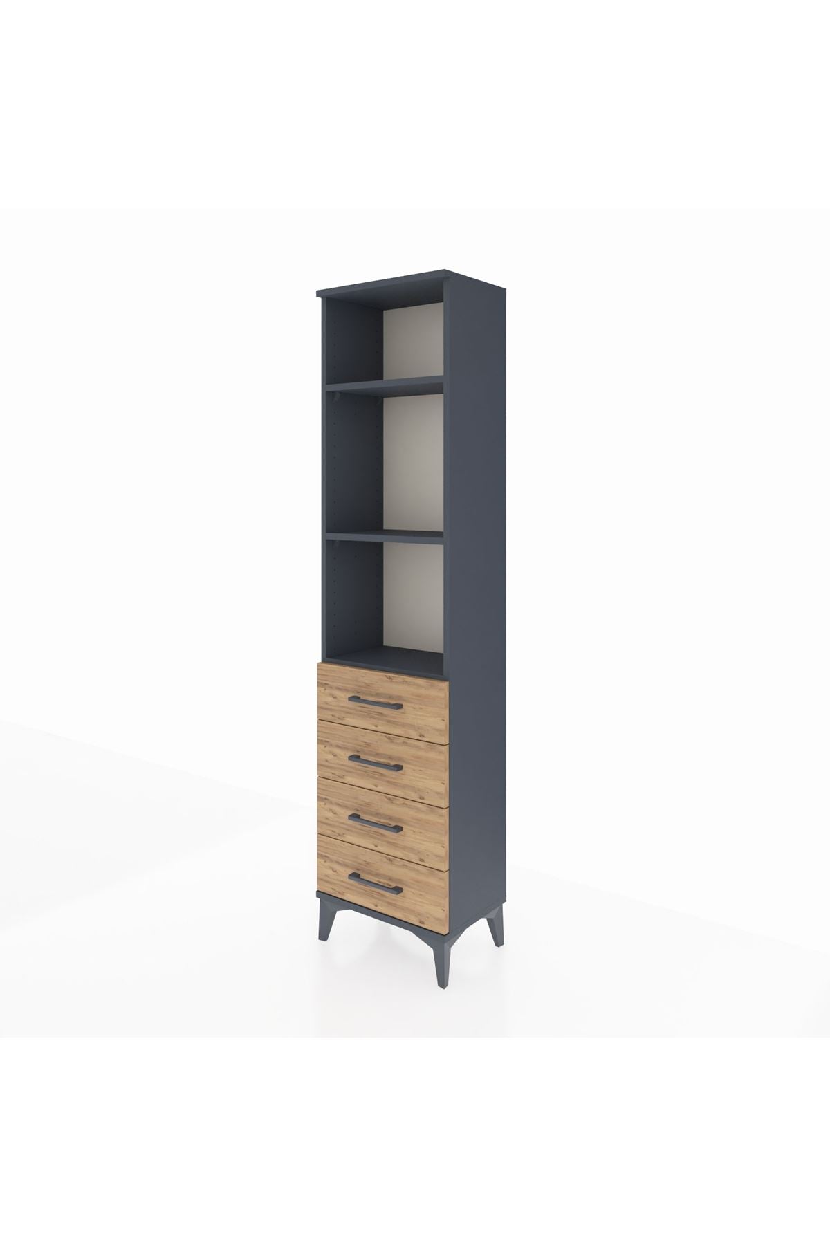 Arges Dolap 3 Raflı 4 Çekmeceli 44x30x182 - S22M036V6A