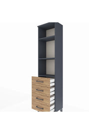 Arges Dolap 3 Raflı 4 Çekmeceli 44x30x182 - S22M036V6A