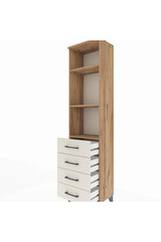 Arges Dolap 3 Raflı 4 Çekmeceli 44x30x182 - S22M036V7A