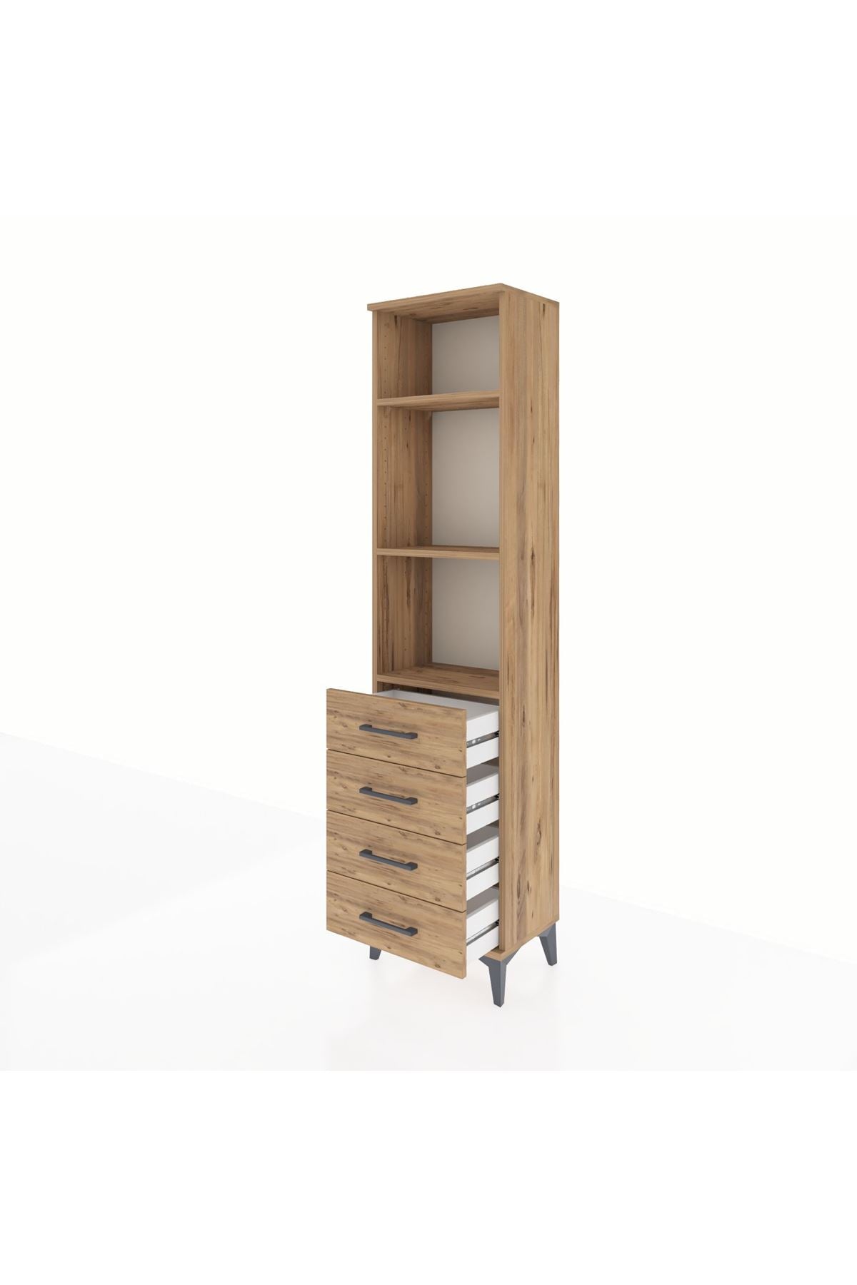 Arges Dolap 3 Raflı 4 Çekmeceli 44x30x182 - S22M036V9A