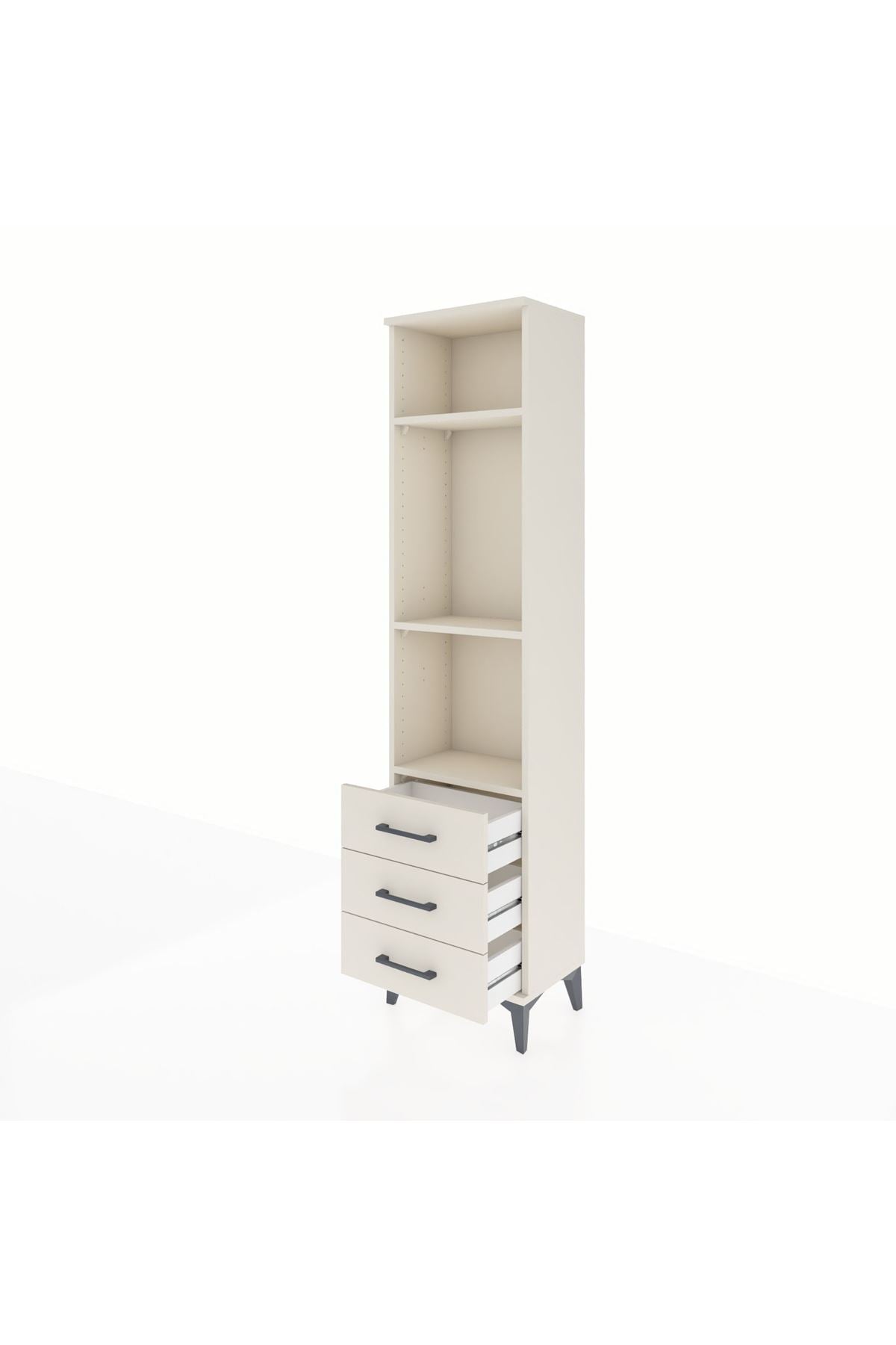 Arges Dolap 3 Raflı 3 Çekmeceli 44x30x182 - S22M037V1A