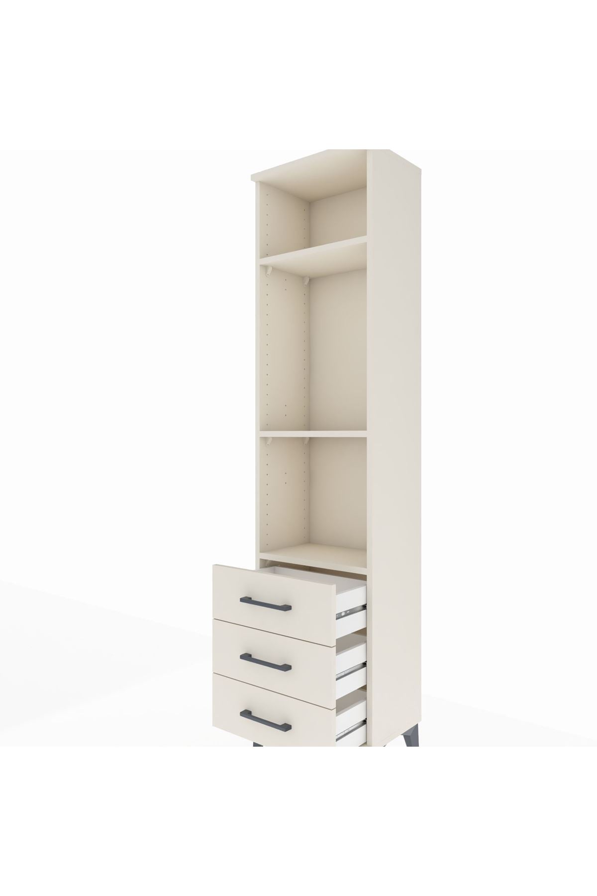 Arges Dolap 3 Raflı 3 Çekmeceli 44x30x182 - S22M037V1A