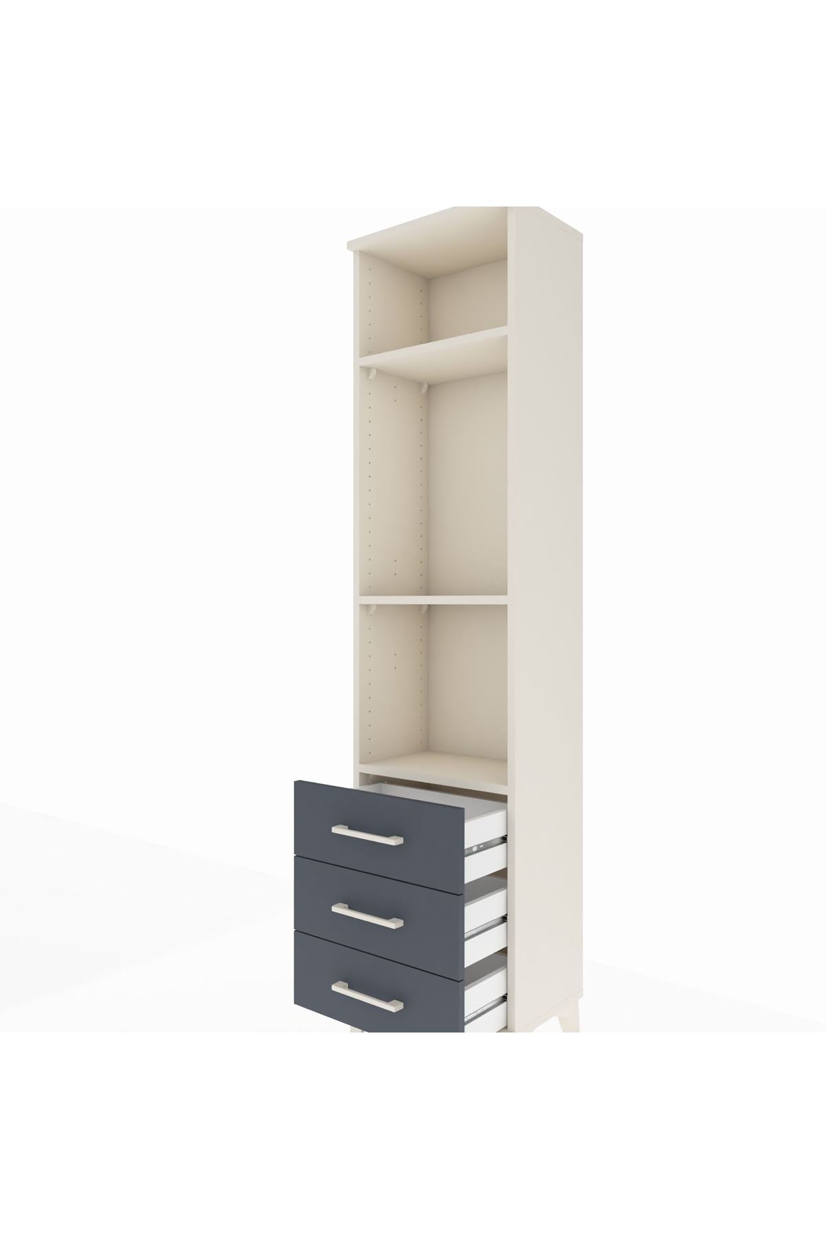 Arges Dolap 3 Raflı 3 Çekmeceli 44x30x182 - S22M037V2A
