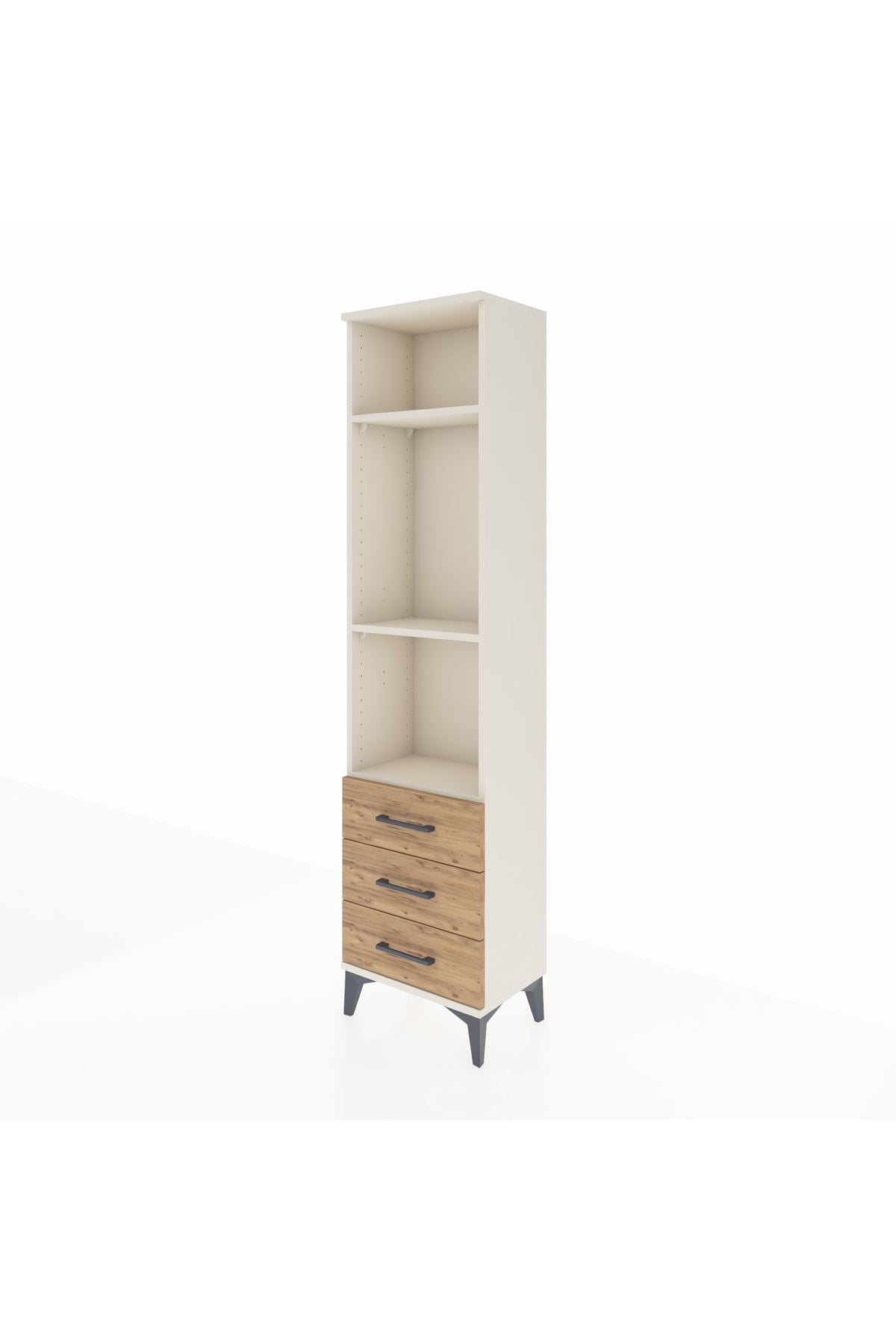 Arges Dolap 3 Raflı 3 Çekmeceli 44x30x182 - S22M037V3A
