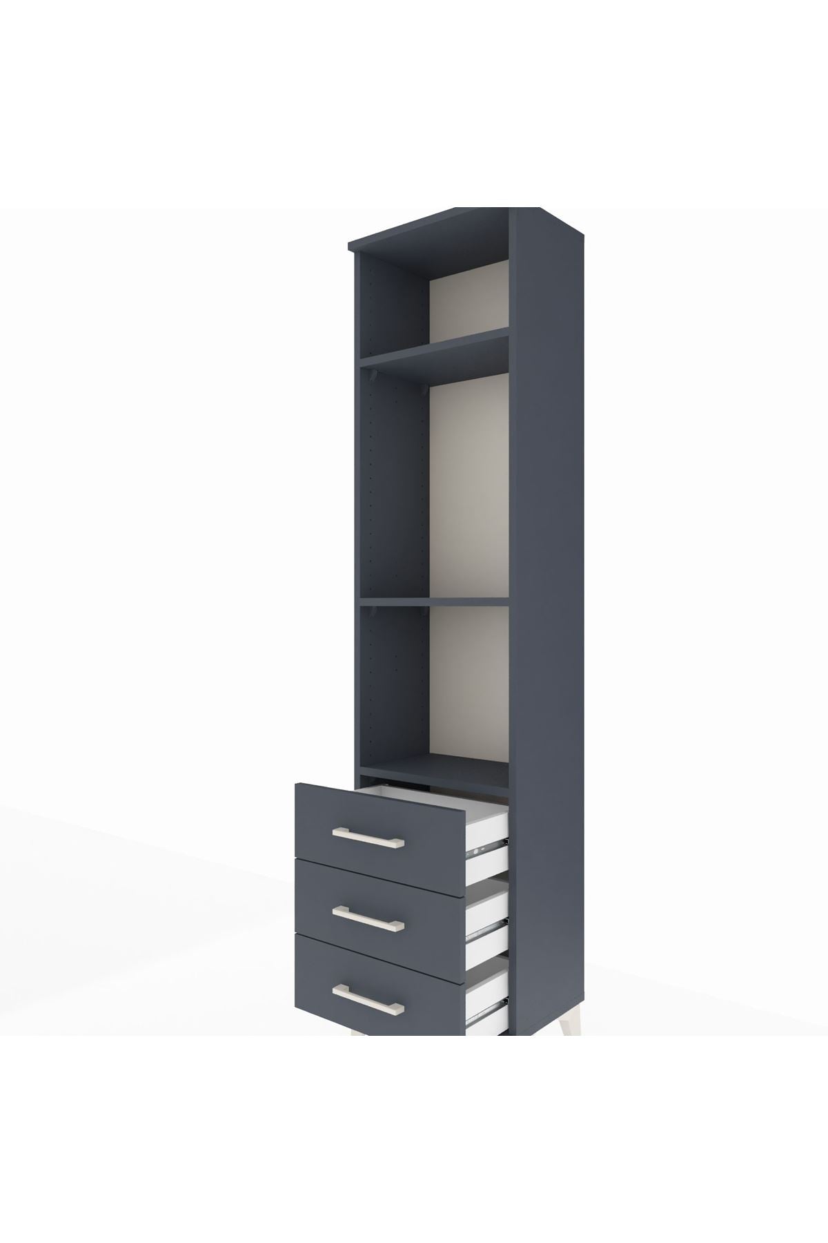 Arges Dolap 3 Raflı 3 Çekmeceli 44x30x182 - S22M037V5A