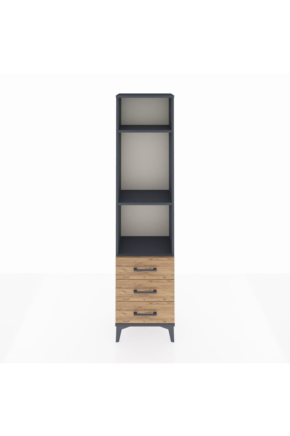 Arges Dolap 3 Raflı 3 Çekmeceli 44x30x182 - S22M037V6A