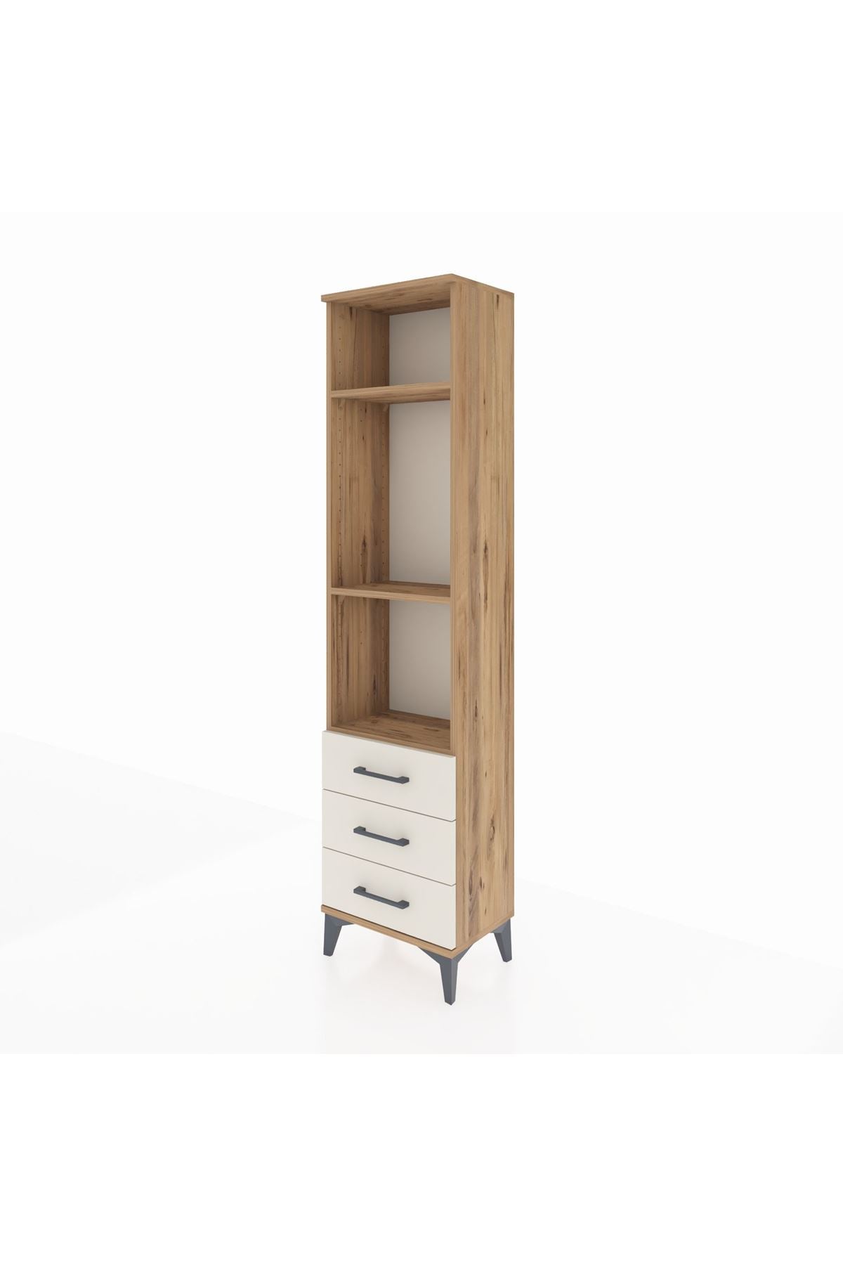 Arges Dolap 3 Raflı 3 Çekmeceli 44x30x182 - S22M037V7A