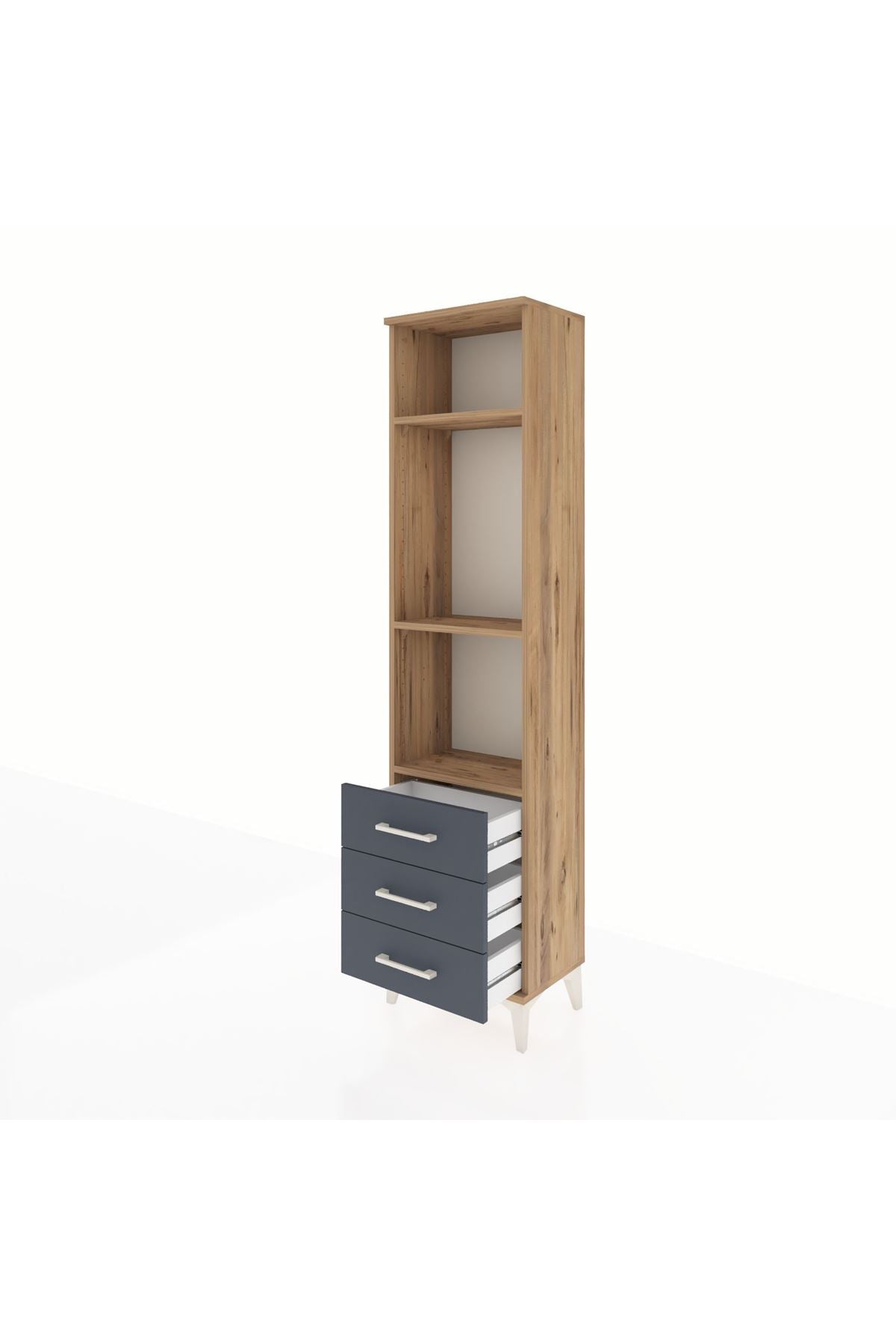 Arges Dolap 3 Raflı 3 Çekmeceli 44x30x182 - S22M037V8A