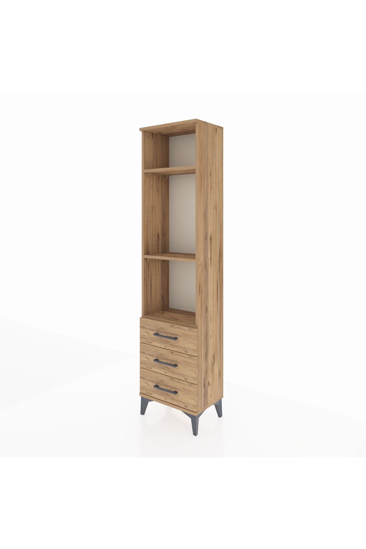 Arges Dolap 3 Raflı 3 Çekmeceli 44x30x182 - S22M037V9A