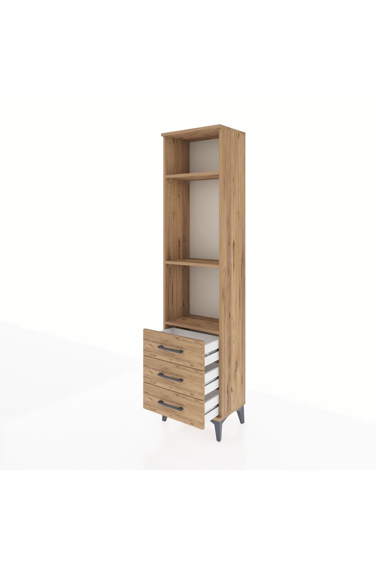 Arges Dolap 3 Raflı 3 Çekmeceli 44x30x182 - S22M037V9A