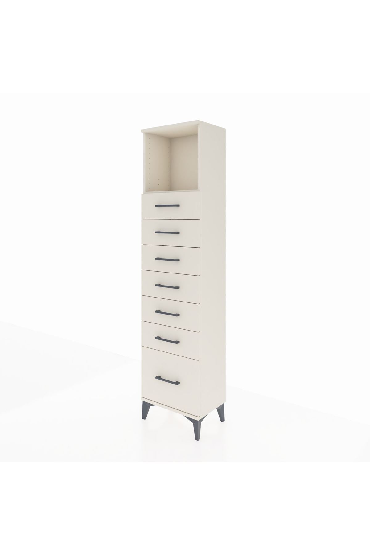 Arges Dolap Tek Raflı 7 Çekmeceli 44x30x182 - S22M038V1A