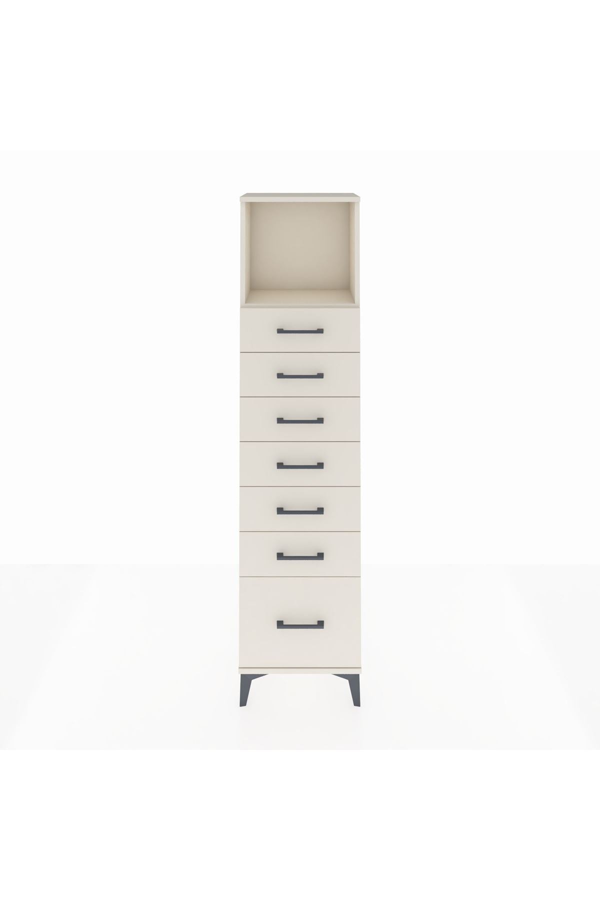 Arges Dolap Tek Raflı 7 Çekmeceli 44x30x182 - S22M038V1A