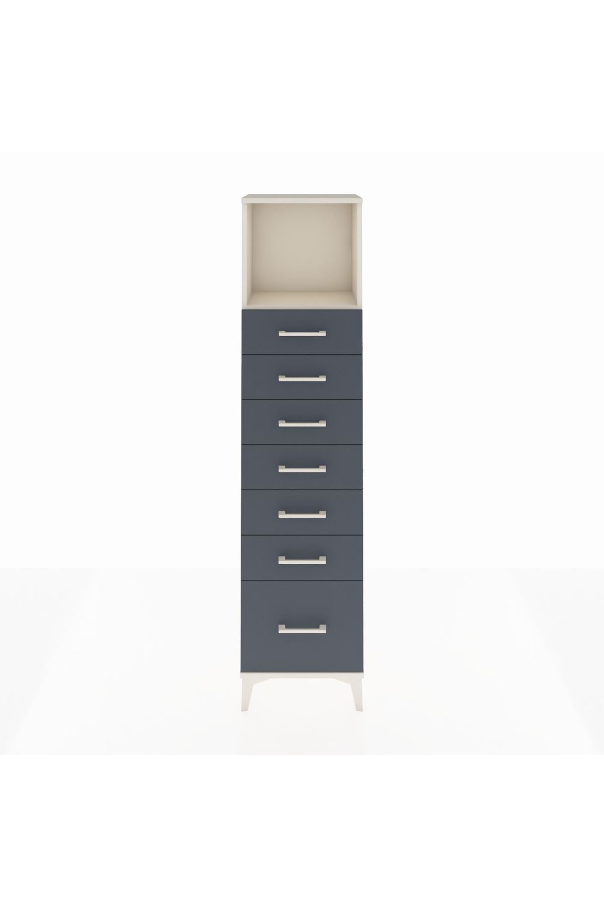 Arges Dolap Tek Raflı 7 Çekmeceli 44x30x182 - S22M038V2A