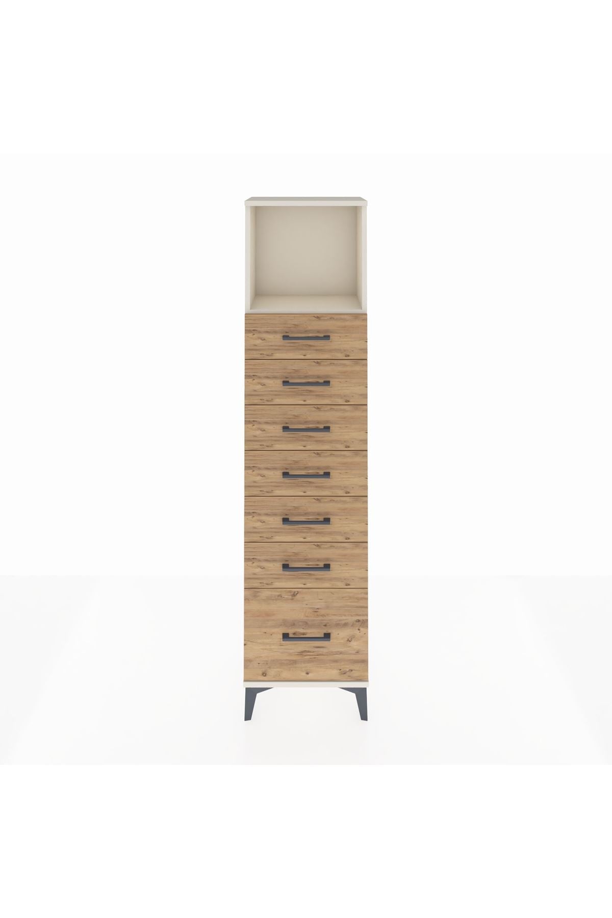 Arges Dolap Tek Raflı 7 Çekmeceli 44x30x182 - S22M038V3A