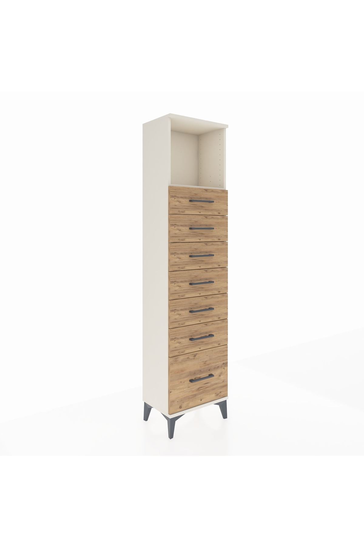 Arges Dolap Tek Raflı 7 Çekmeceli 44x30x182 - S22M038V3A