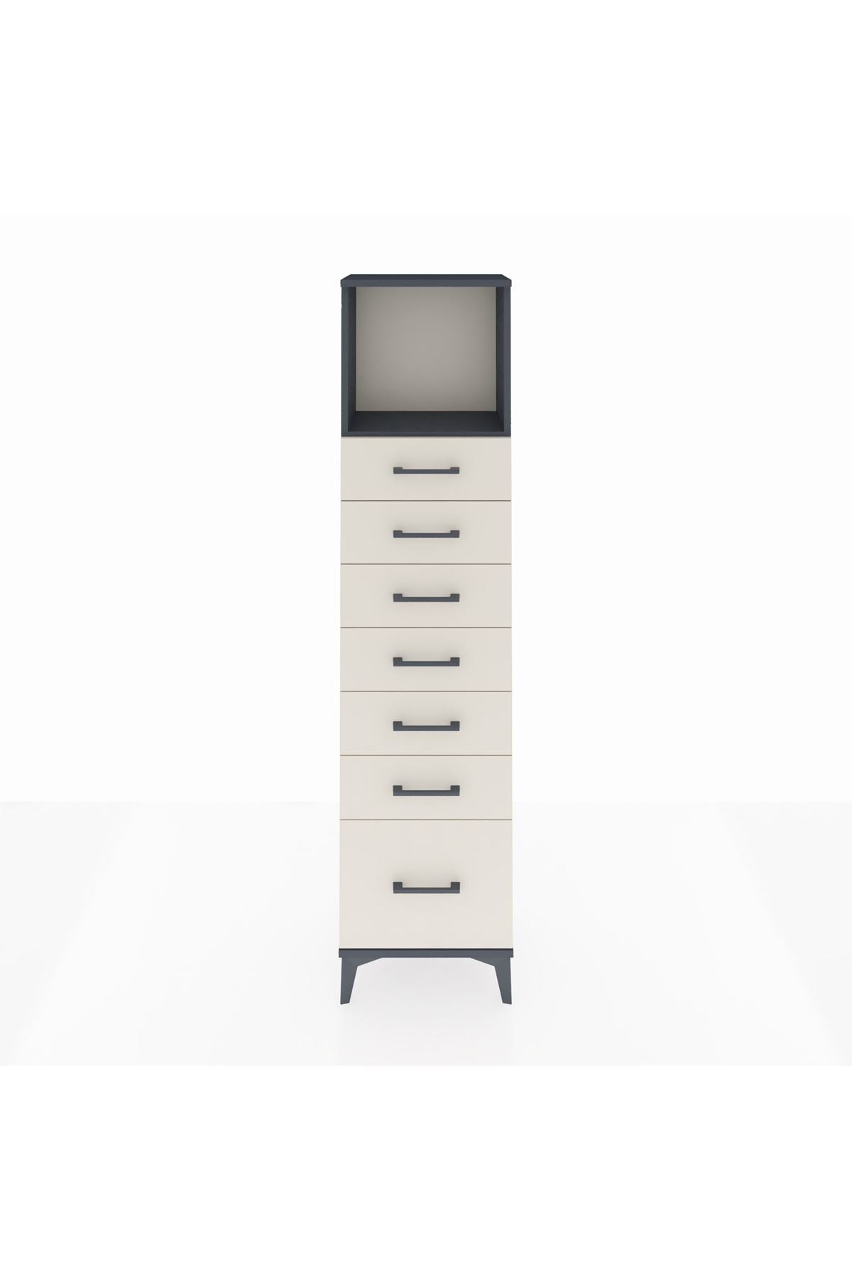 Arges Dolap Tek Raflı 7 Çekmeceli 44x30x182 - S22M038V4A