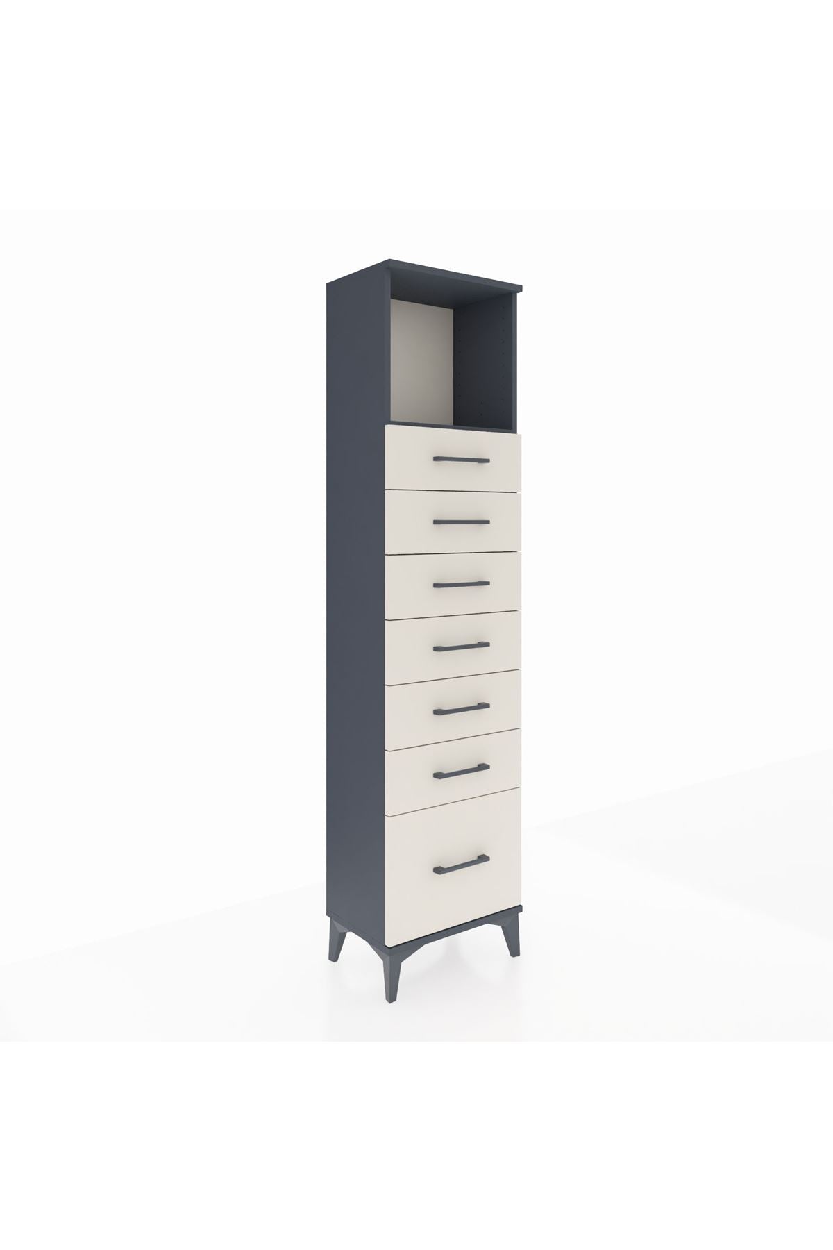 Arges Dolap Tek Raflı 7 Çekmeceli 44x30x182 - S22M038V4A