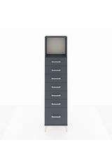 Arges Dolap Tek Raflı 7 Çekmeceli 44x30x182