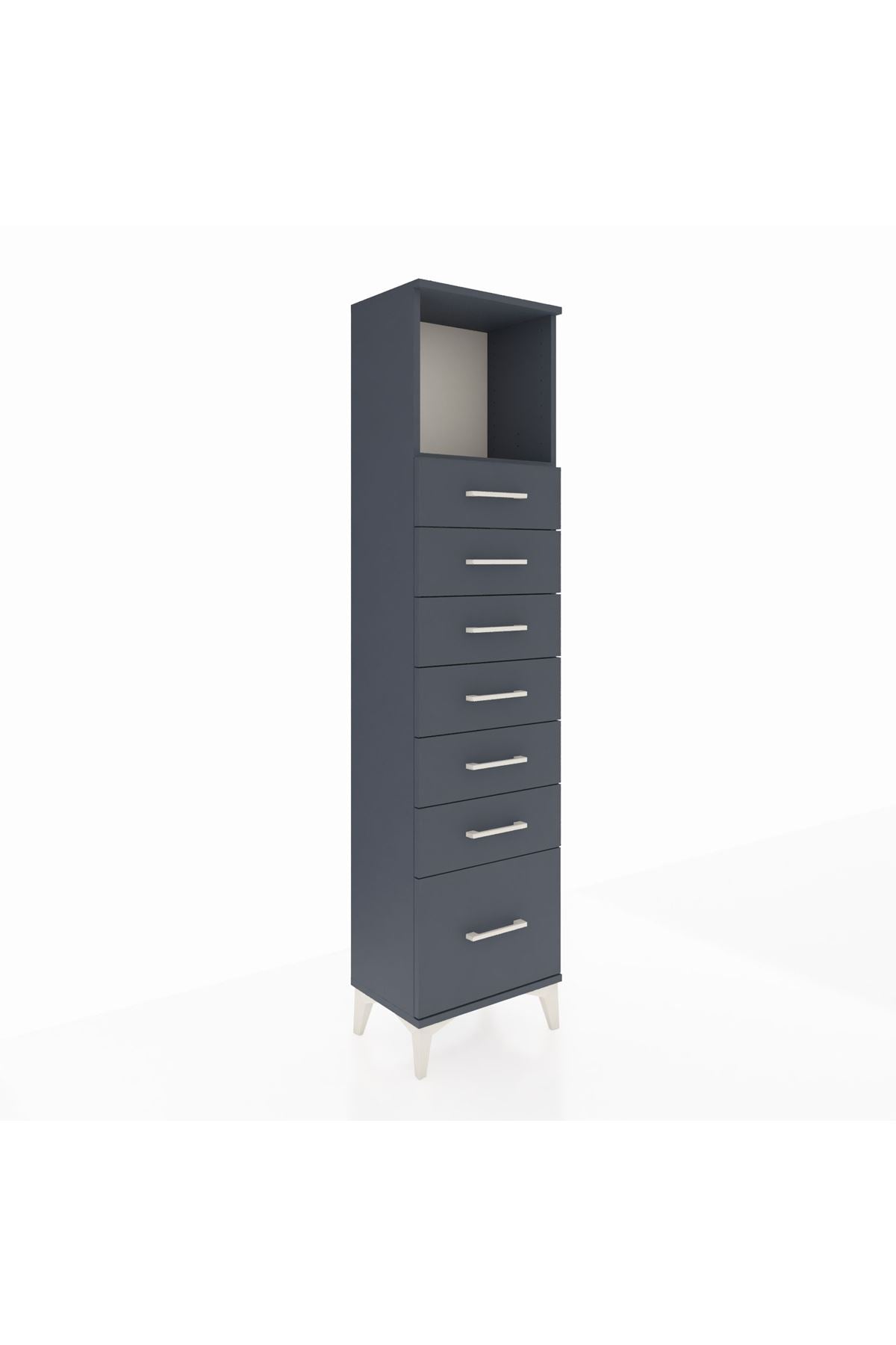 Arges Dolap Tek Raflı 7 Çekmeceli 44x30x182 - S22M038V5A