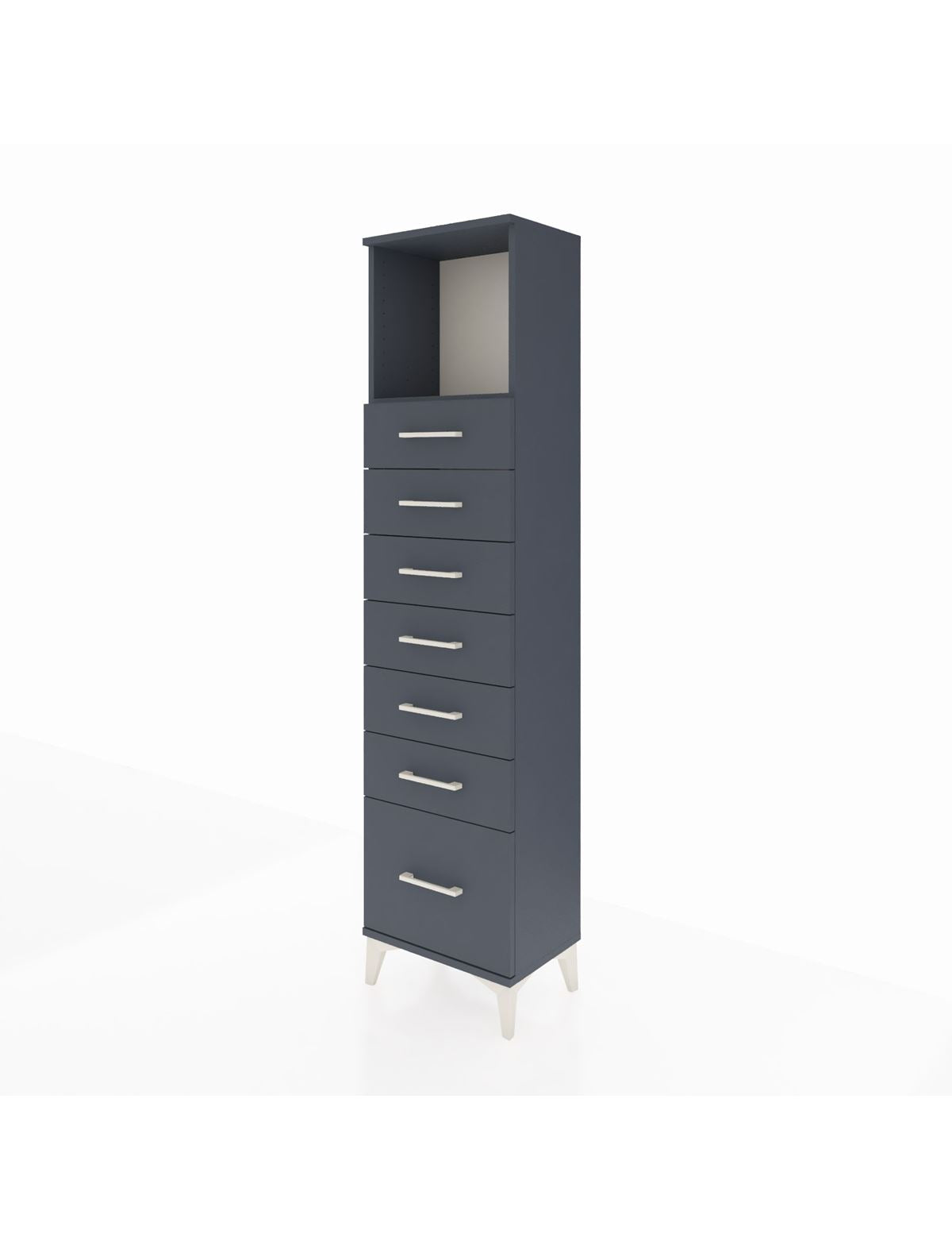 Arges Dolap Tek Raflı 7 Çekmeceli 44x30x182 - S22M038V5A