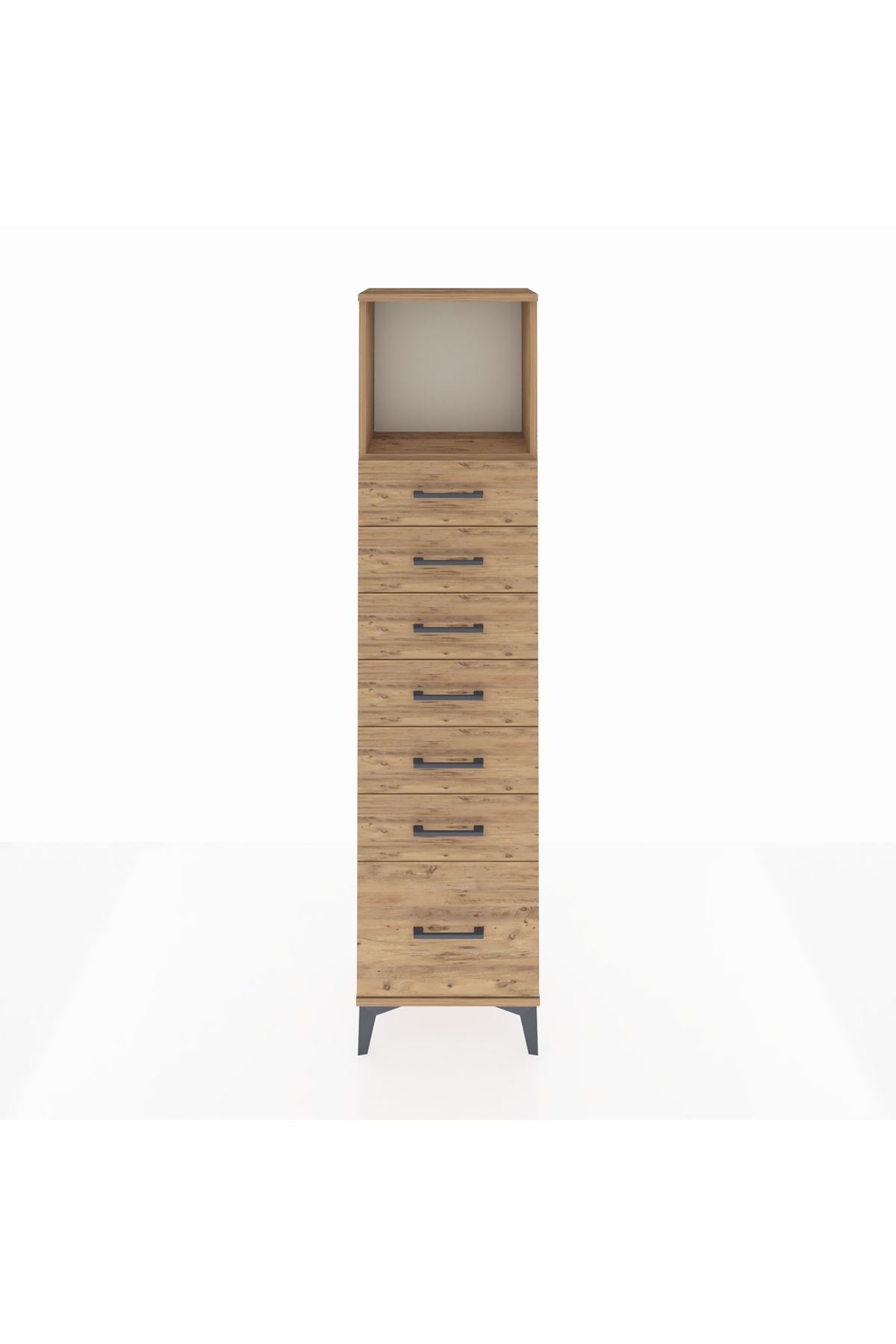 Arges Dolap Tek Raflı 7 Çekmeceli 44x30x182 - S22M038V9A
