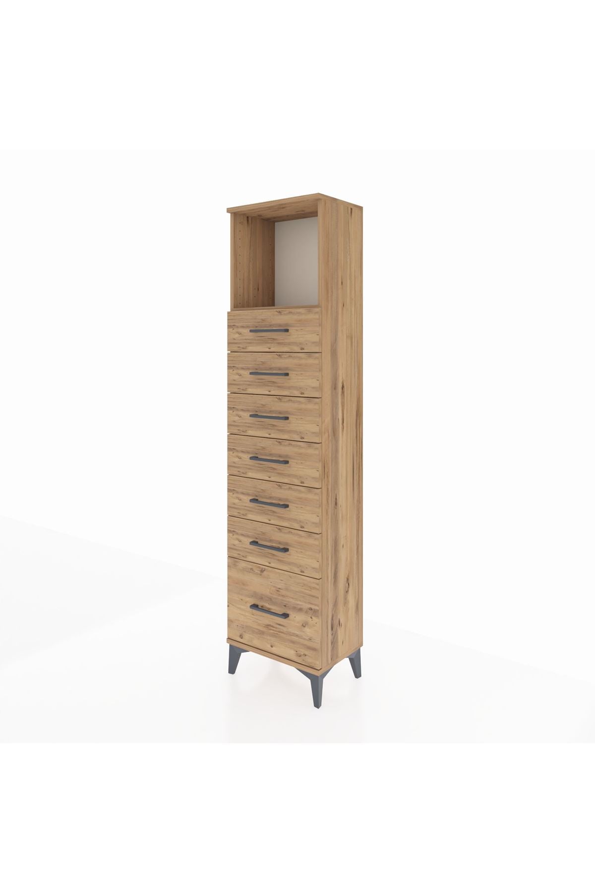 Arges Dolap Tek Raflı 7 Çekmeceli 44x30x182 - S22M038V9A