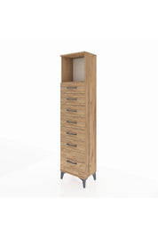Arges Dolap Tek Raflı 7 Çekmeceli 44x30x182 - S22M038V9A