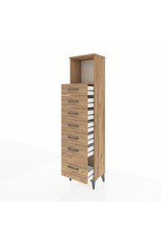 Arges Dolap Tek Raflı 7 Çekmeceli 44x30x182 - S22M038V9A