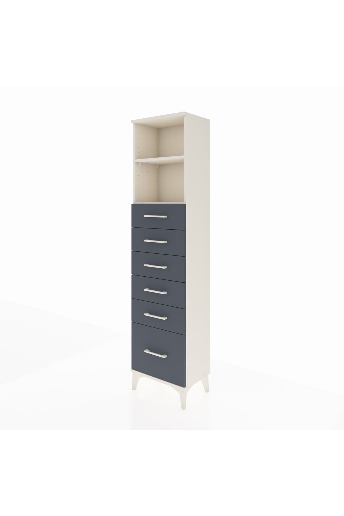 Arges Dolap 2 Raflı 6 Çekmeceli 44x30x182 - S22M039V2A