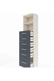Arges Dolap 2 Raflı 6 Çekmeceli 44x30x182 - S22M039V2A