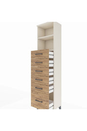Arges Dolap 2 Raflı 6 Çekmeceli 44x30x182 - S22M039V3A
