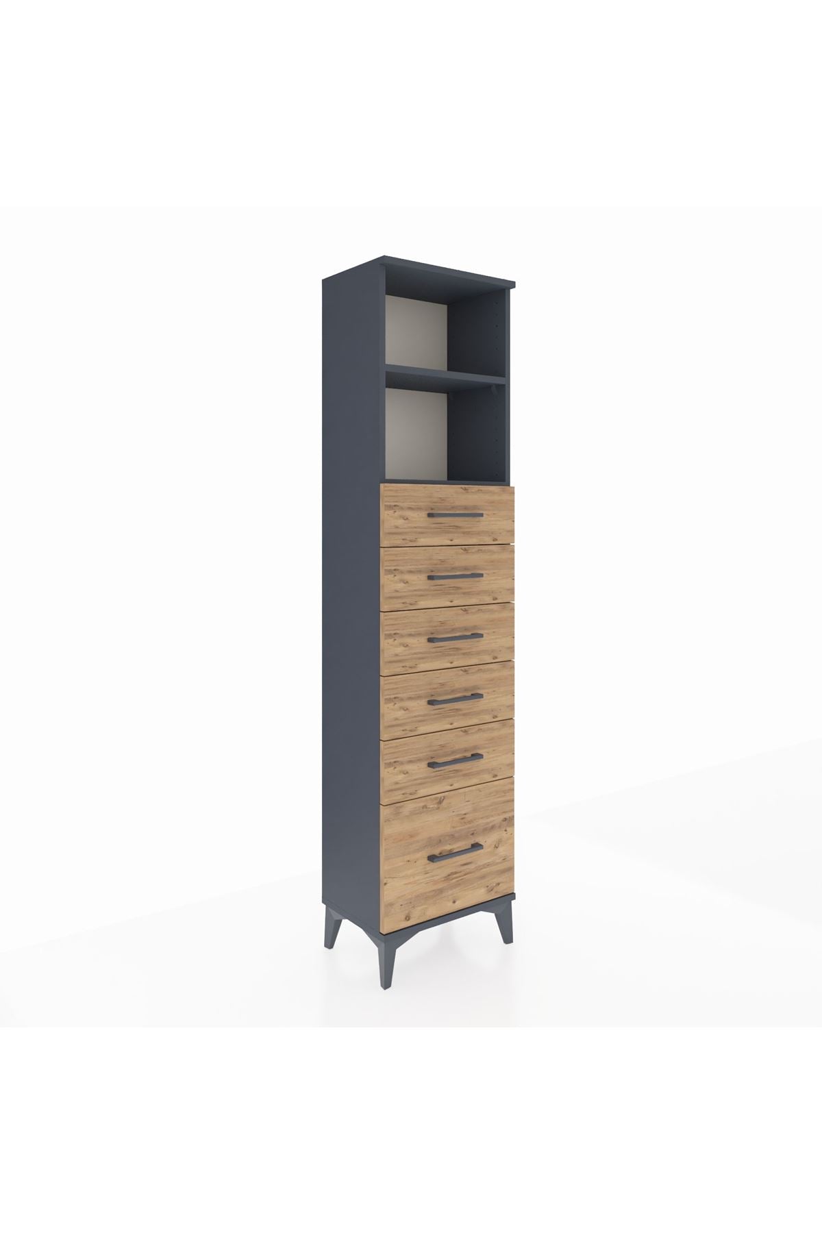 Arges Dolap 2 Raflı 6 Çekmeceli 44x30x182 - S22M039V6A