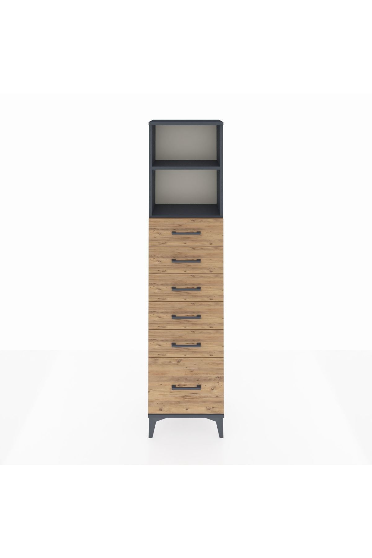 Arges Dolap 2 Raflı 6 Çekmeceli 44x30x182 - S22M039V6A