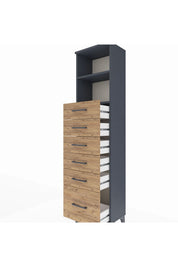 Arges Dolap 2 Raflı 6 Çekmeceli 44x30x182 - S22M039V6A