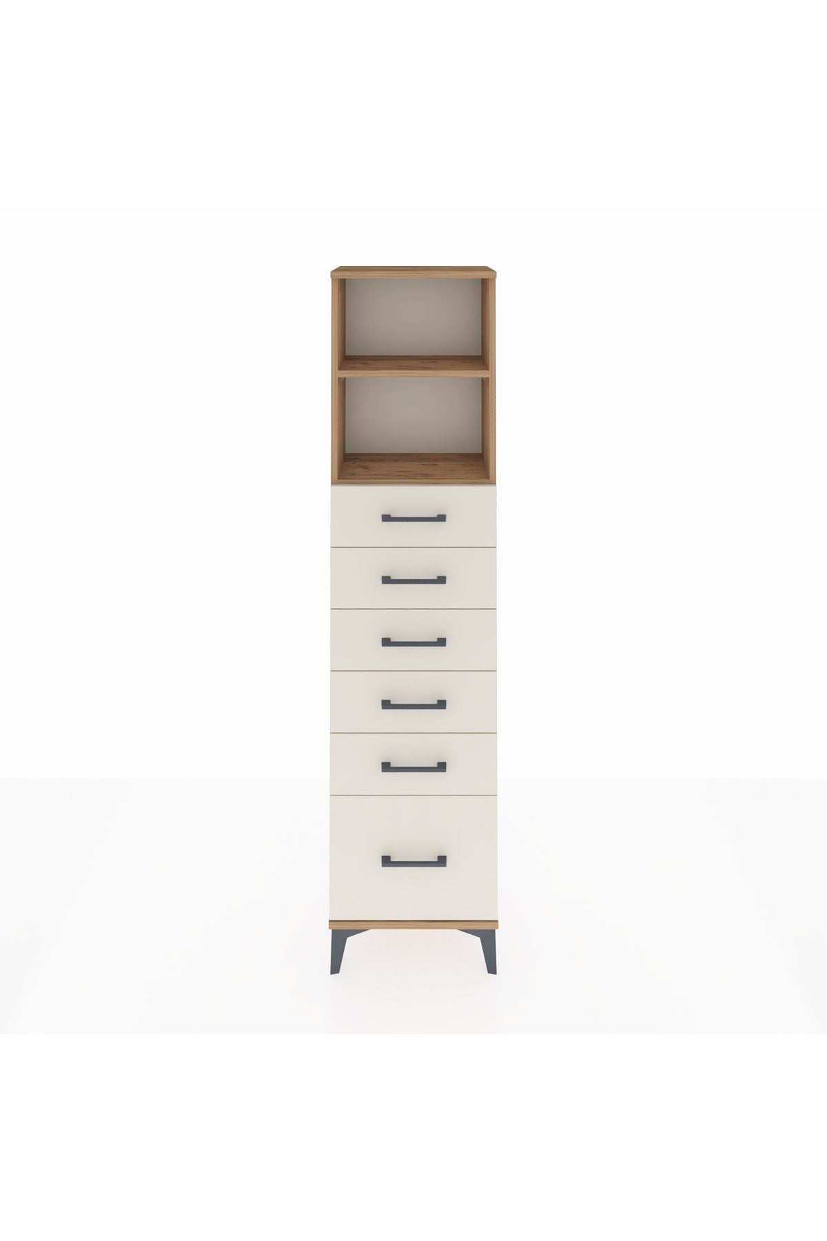 Arges Dolap 2 Raflı 6 Çekmeceli 44x30x182 - S22M039V7A