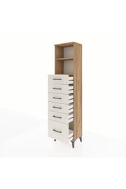 Arges Dolap 2 Raflı 6 Çekmeceli 44x30x182 - S22M039V7A