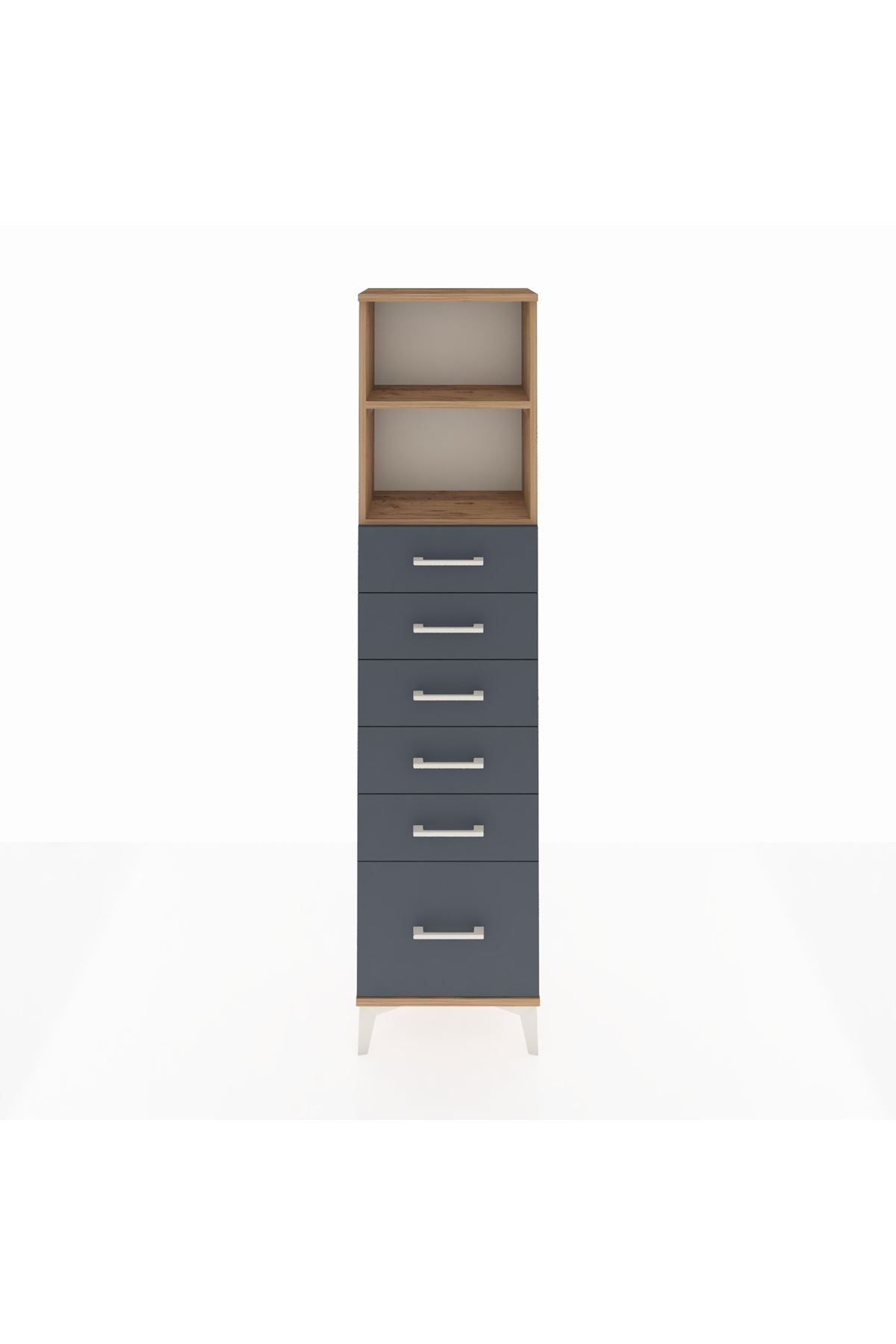 Arges Dolap 2 Raflı 6 Çekmeceli 44x30x182 - S22M039V8A