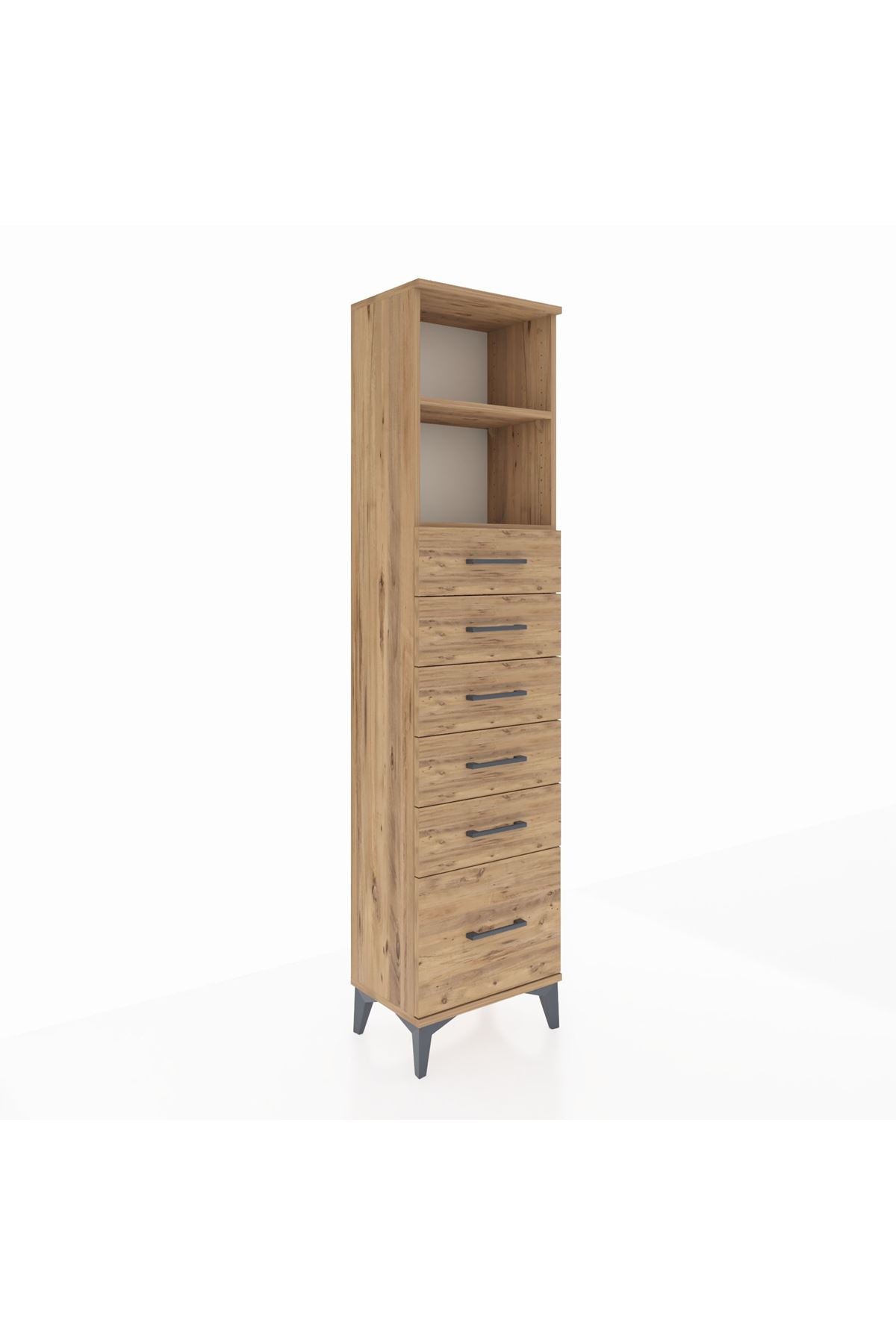 Arges Dolap 2 Raflı 6 Çekmeceli 44x30x182 - S22M039V9A