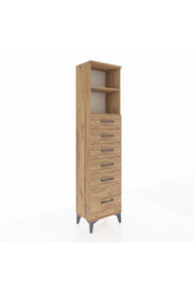 Arges Dolap 2 Raflı 6 Çekmeceli 44x30x182 - S22M039V9A