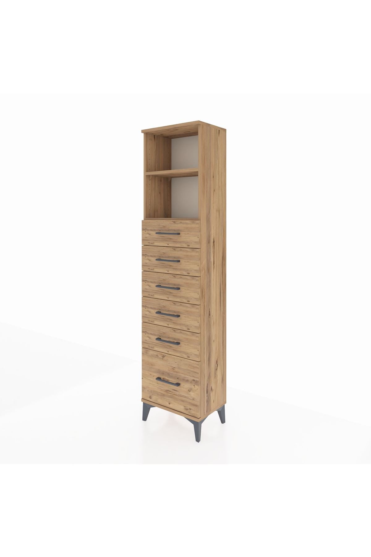 Arges Dolap 2 Raflı 6 Çekmeceli 44x30x182 - S22M039V9A