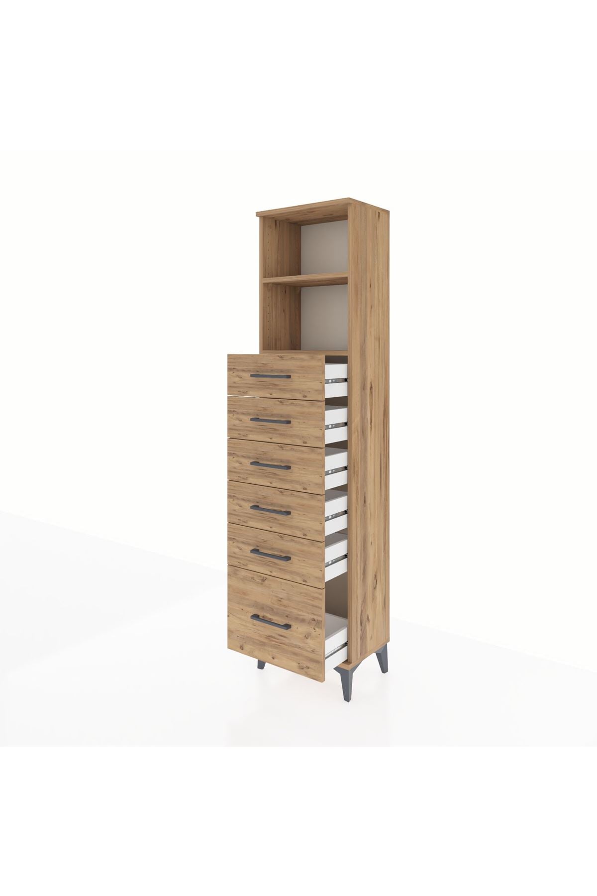 Arges Dolap 2 Raflı 6 Çekmeceli 44x30x182 - S22M039V9A