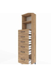 Arges Dolap 2 Raflı 6 Çekmeceli 44x30x182 - S22M039V9A